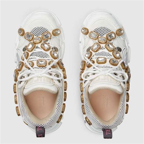 gucci flashtrek sneaker with removable crystals ebay|gucci flashtrek sneakers price.